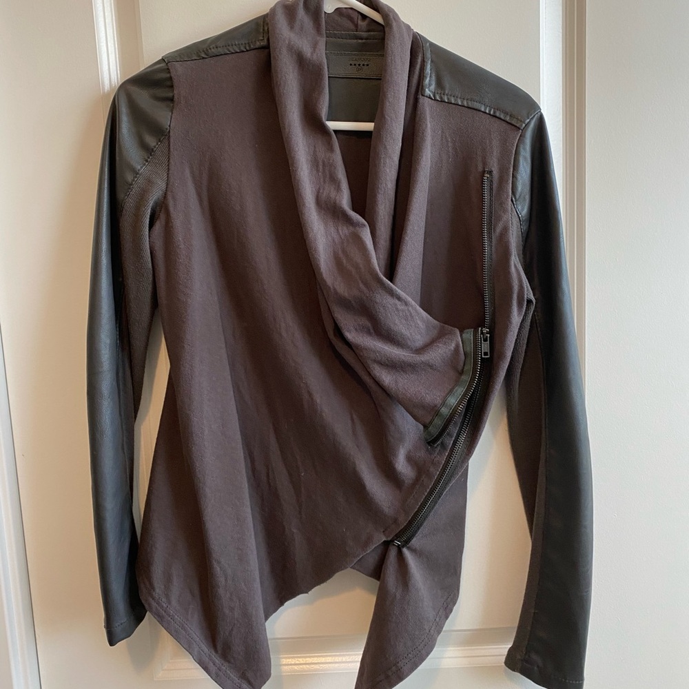 BLANKNYC Asymmetrical Leather Jacket